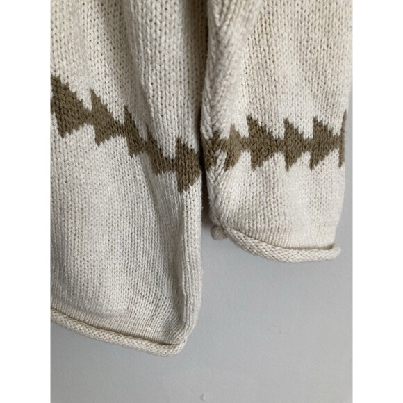 Vintage Cotton Impact Sweater LARGE Concho Buttons Stripe Southwest Western USA - Picture 7 of 8